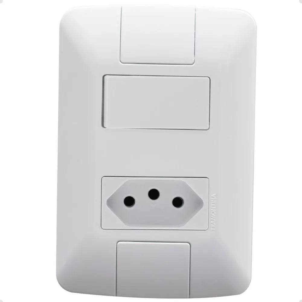 2X Interruptor Simples + Tom 2P + T 10A Aria