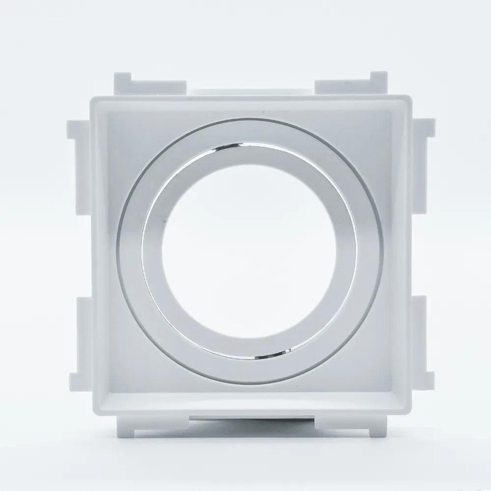 2X Spot De Teto No Frame Par20 Quadrado Recuado Branco Save