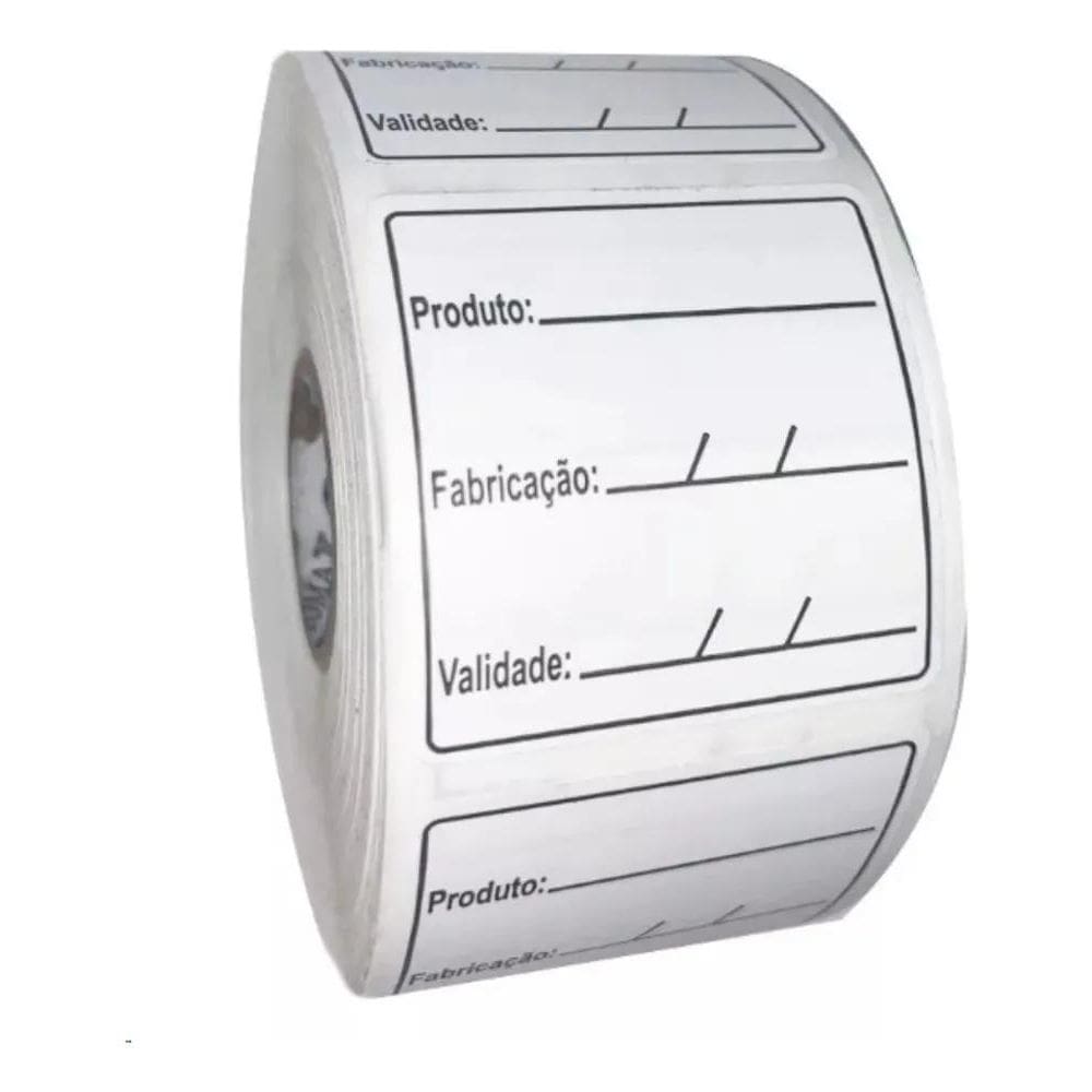 1000 Etiquetas Validade Congelamento Bopp - 40X40Mm