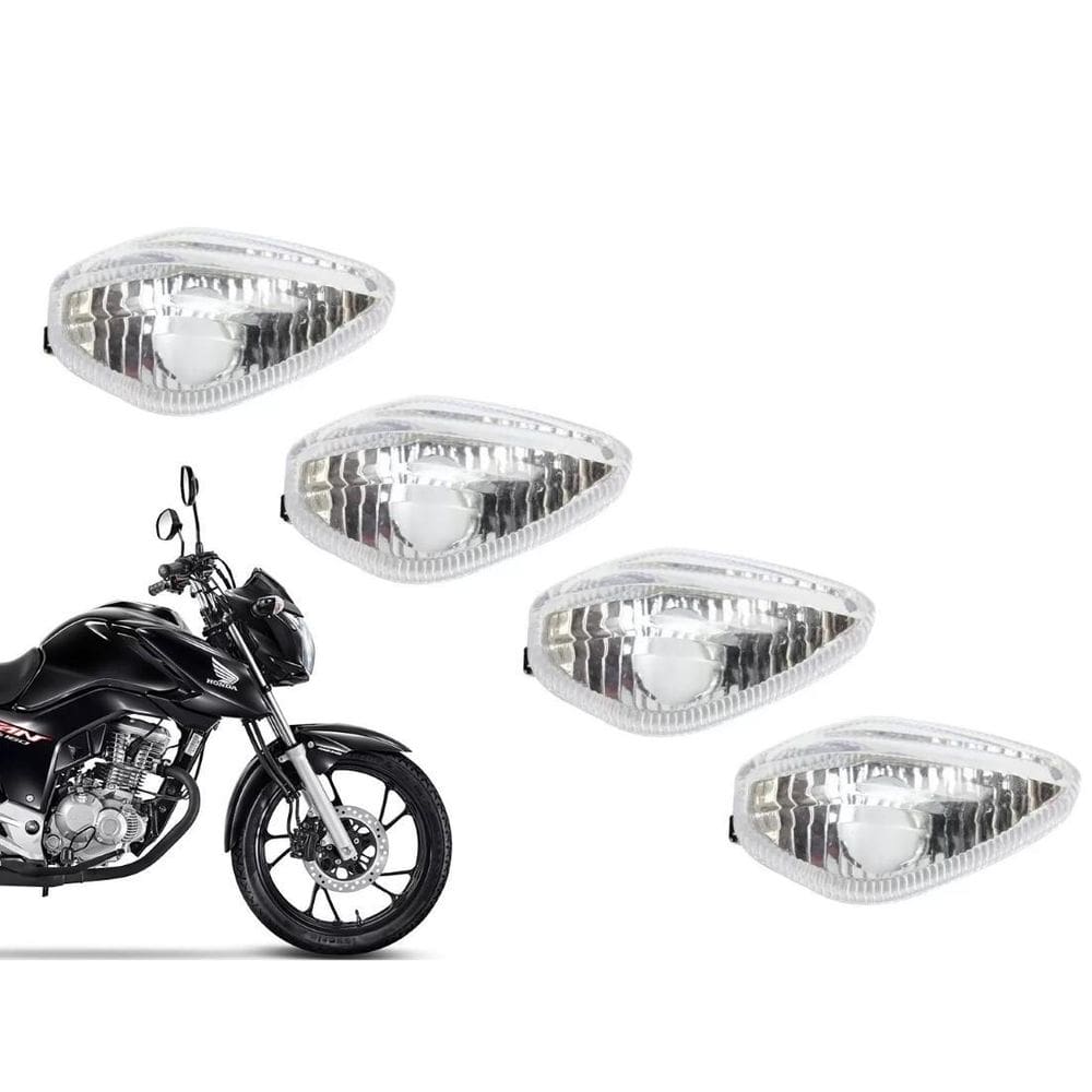 4 Lentes Pisca Cristal Cg Titan Fan 125 150 160 2014 A 2022