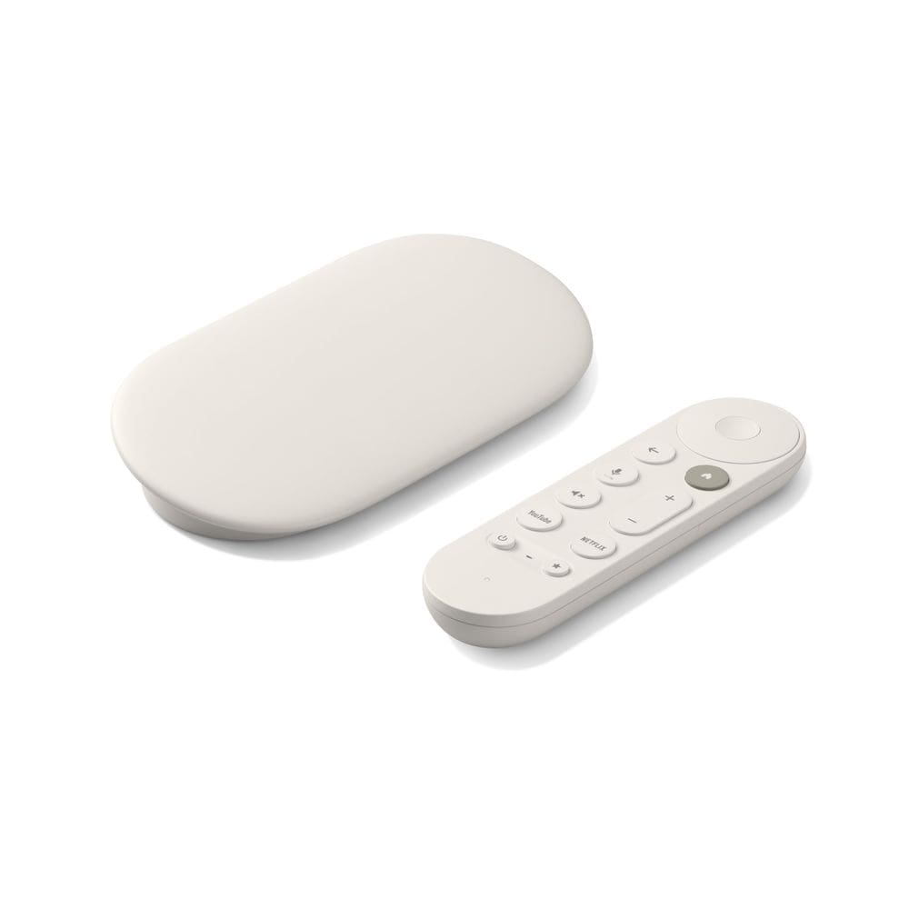 Streamer Google TV 4K com pesquisa por voz e armazenamento remoto de 32 GB