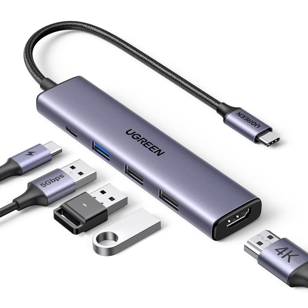 Hub USB C UGREEN Revodok 105 5 em 1 com 4K HDMI e 100W PD