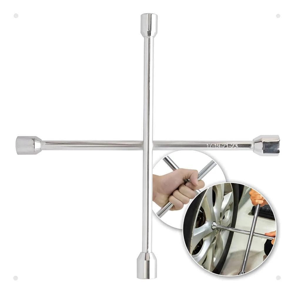 Chave De Roda Tipo Cruz 17-19Mm 21-23Mm Profissional 4 Bocas