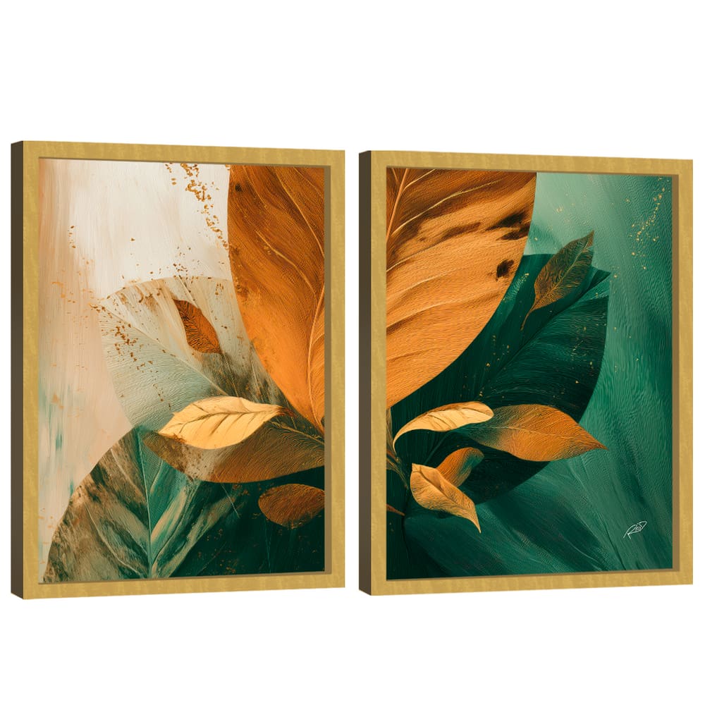 Quadro Decorativo Floral Moderno Duo