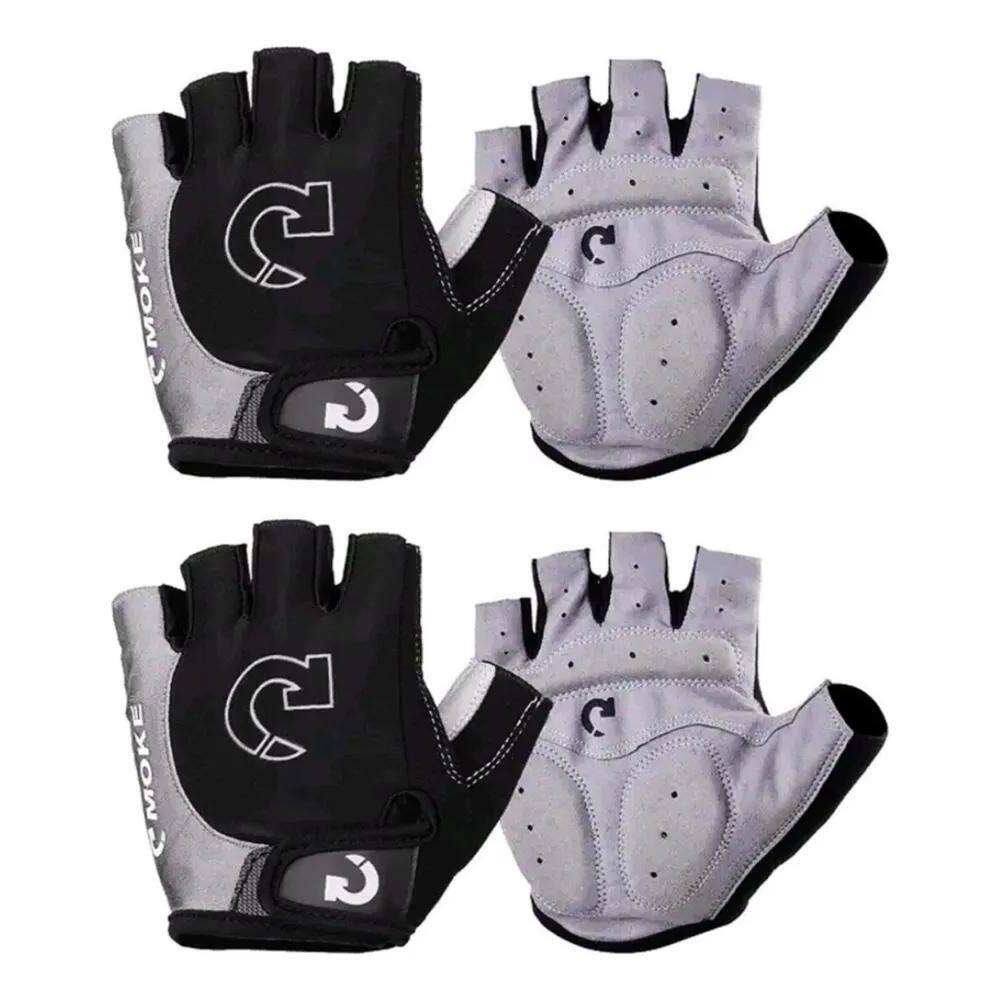 2X Kit 2 Pares Luvas Ciclismo Gel Meio Dedo Bike Mtb Speed
