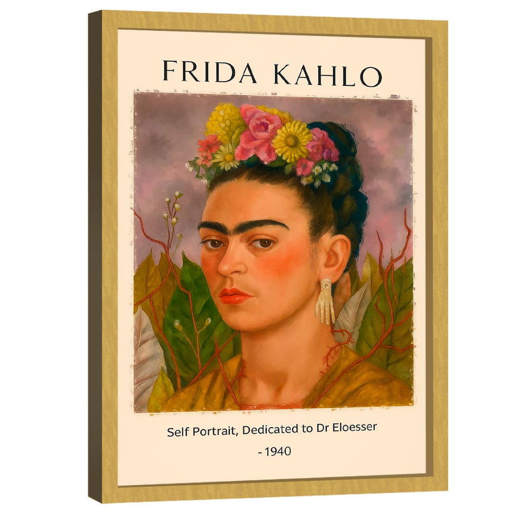 Quadro Decorativo Frida Kahlo  Self Portrait, Dedicated to Dr Eloesser