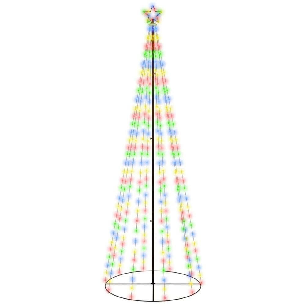 Luz de árvore de cone de Natal vidaXL 3m com luz colorida LED 310