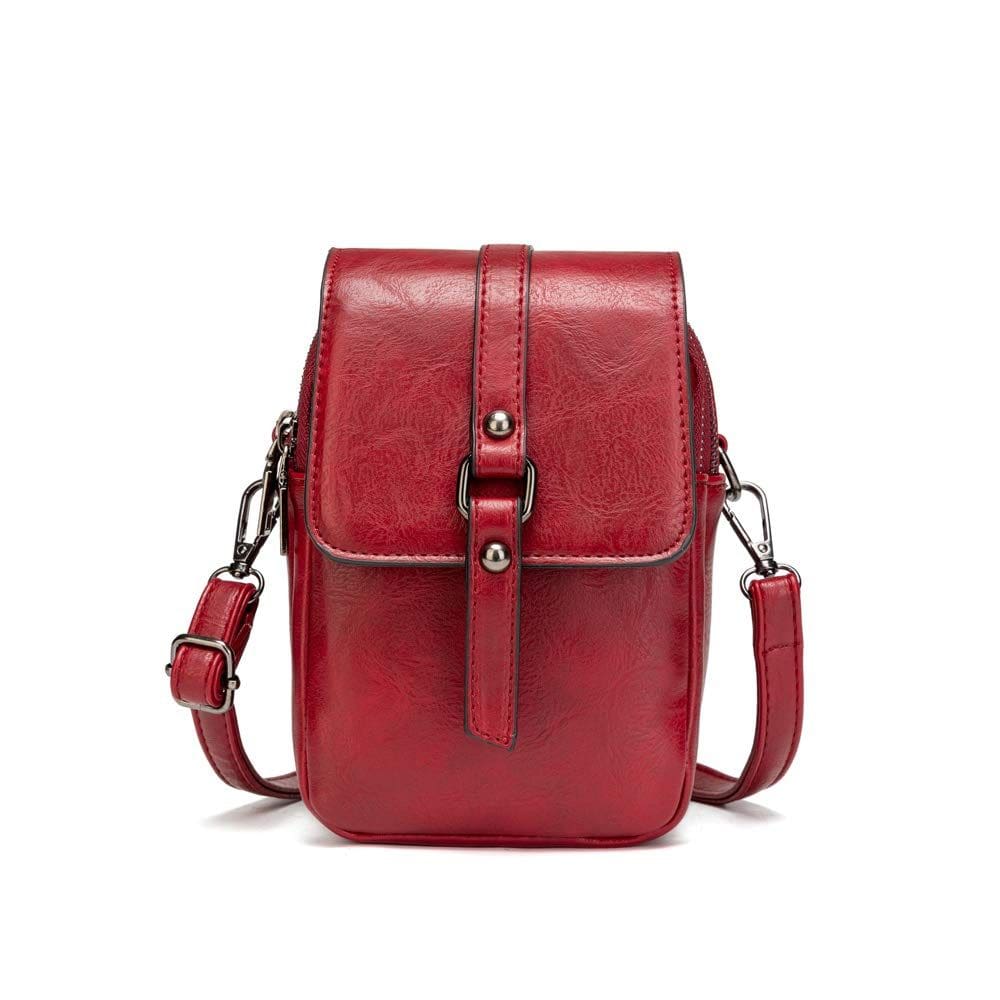Bolsa de telefone crossbody myfriday vintage para mulheres em couro