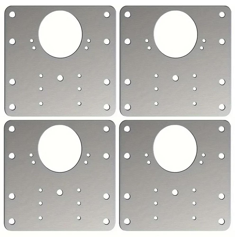 Kit 4 Placas De Reparo Reforço Chapa Para Dobradiça 35Mm