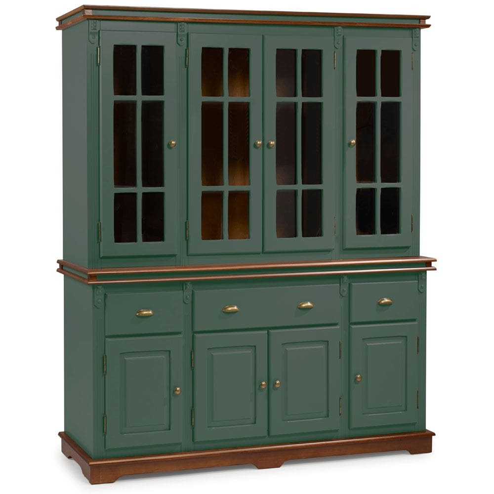 Cristaleira Arca e Oratório 8 Portas 3 Gavetas Manchester 2055 Linz Móveis - Verde Musgo/Imbuia Glazer