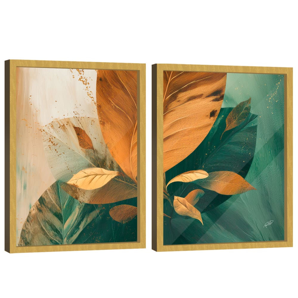 Quadro Decorativo Floral Moderno Duo