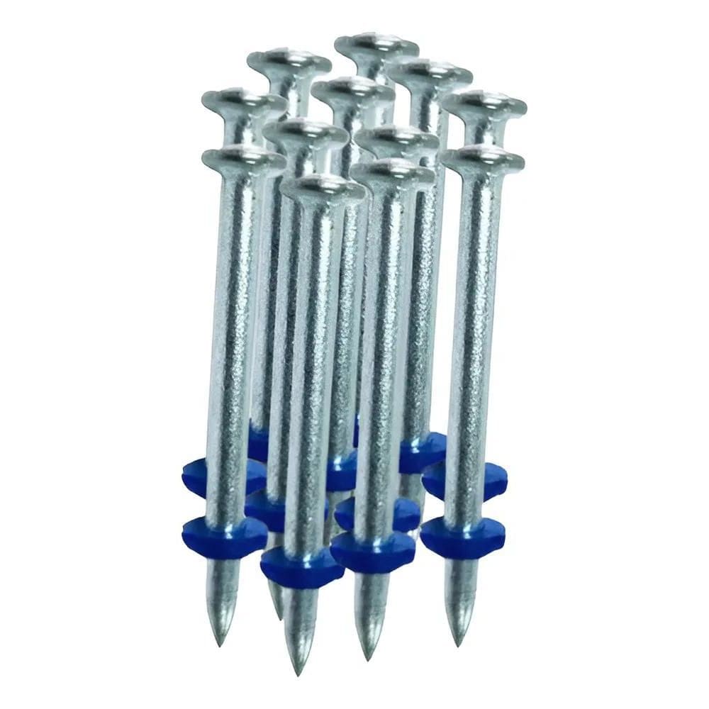 2X Pino Liso Ação Indireta Aço Ancora 1/4X55 Cx/100 Unidades