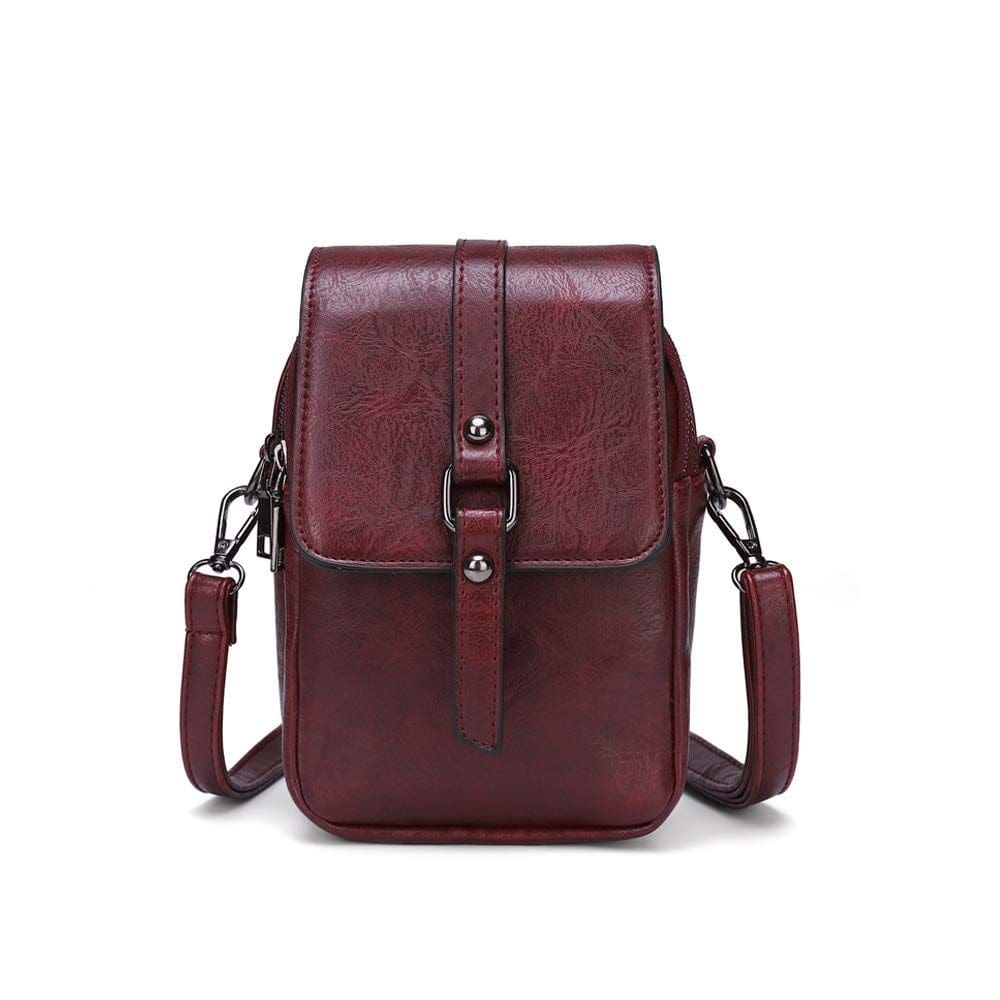 Bolsa de telefone crossbody myfriday vintage para mulheres em couro