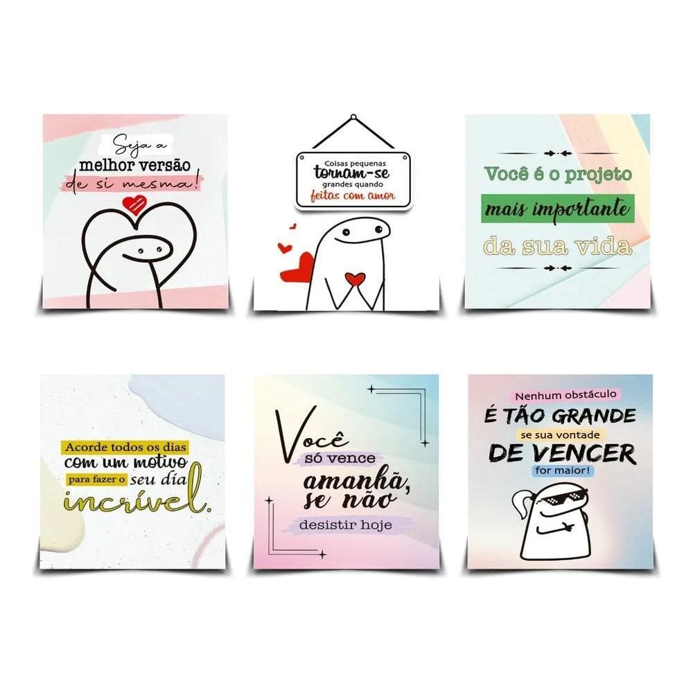 2X 120 Cartão Frases Motivacional Cliente-Modelo Variado Gra