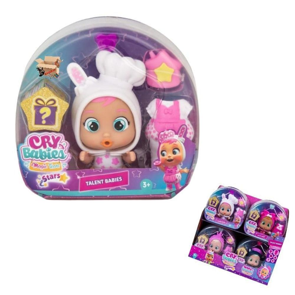 Boneca Cry Babies Talent Babies + Acessórios Chora Lágrimas