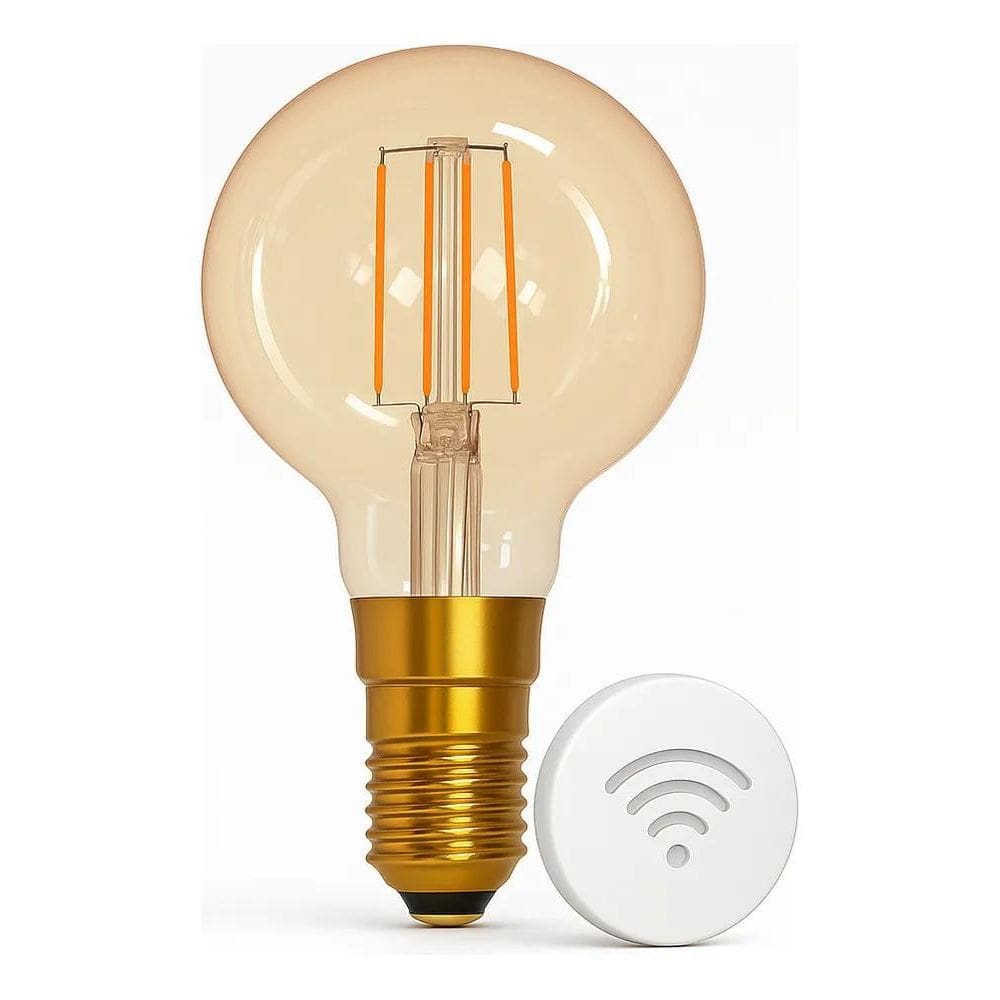 2X Lâmpada Led Filamento G95 Wi-Fi Inteligente Dimerizável 5