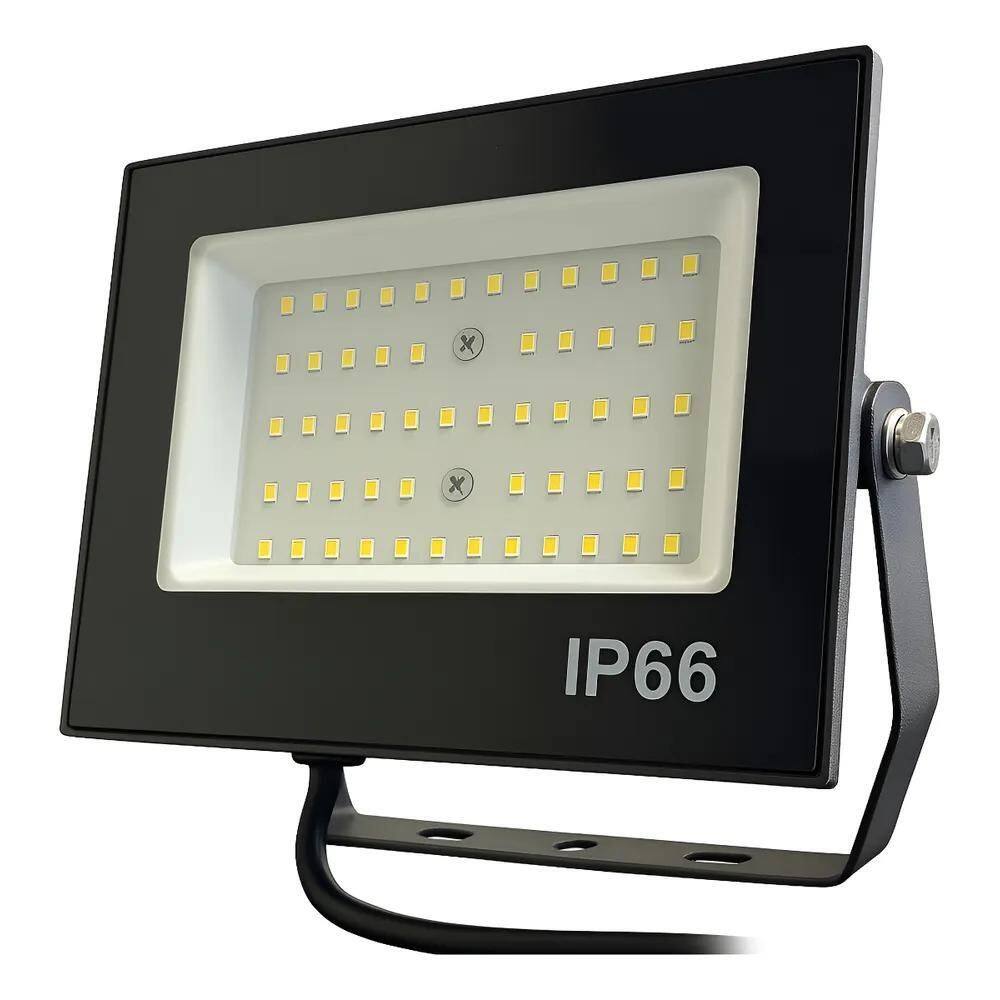 2X Refletor Led 200W Holofote Bivolt Branco Frio Prova D Agu