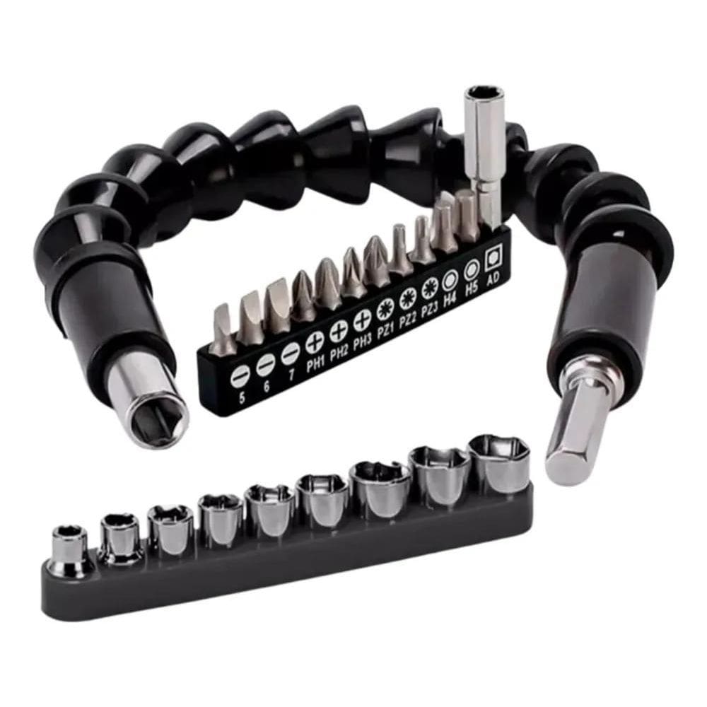 Kit Extensor Prolongador Flexivel Parafusadeira Universal