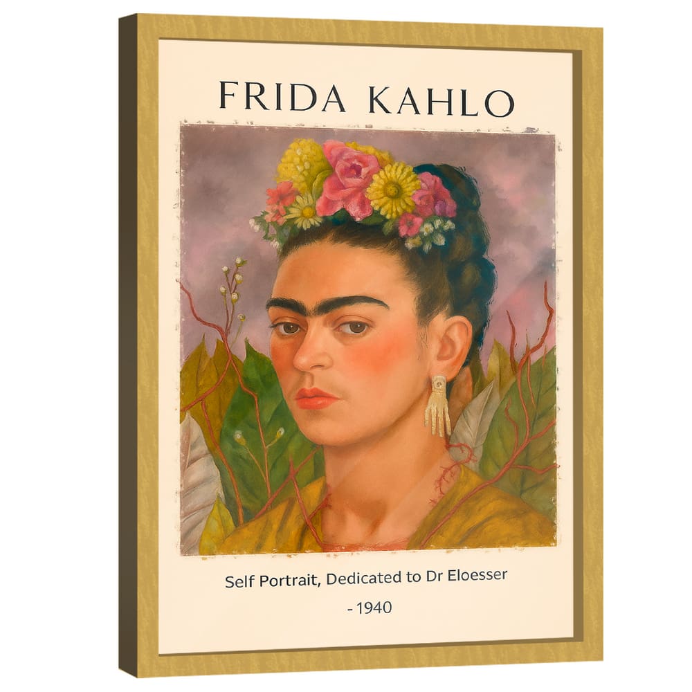 Quadro Decorativo Frida Kahlo  Self Portrait, Dedicated to Dr Eloesser