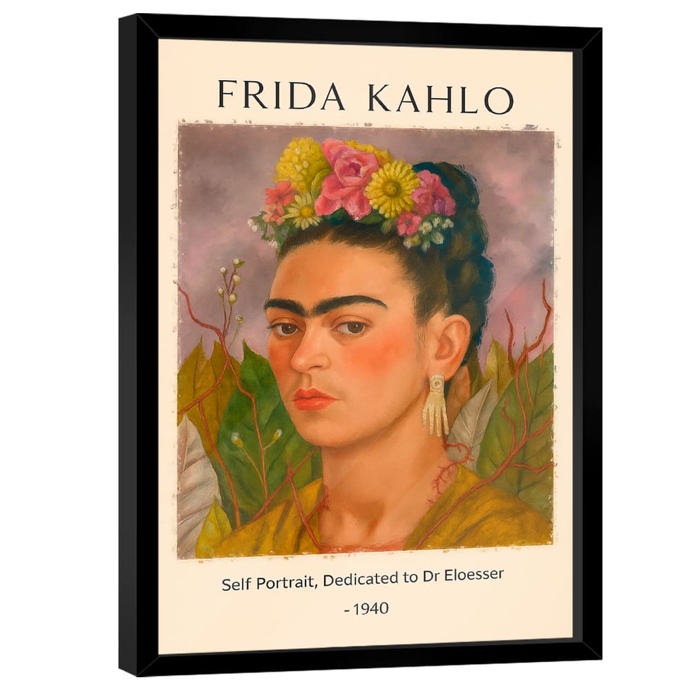 Quadro Decorativo Frida Kahlo  Self Portrait, Dedicated to Dr Eloesser