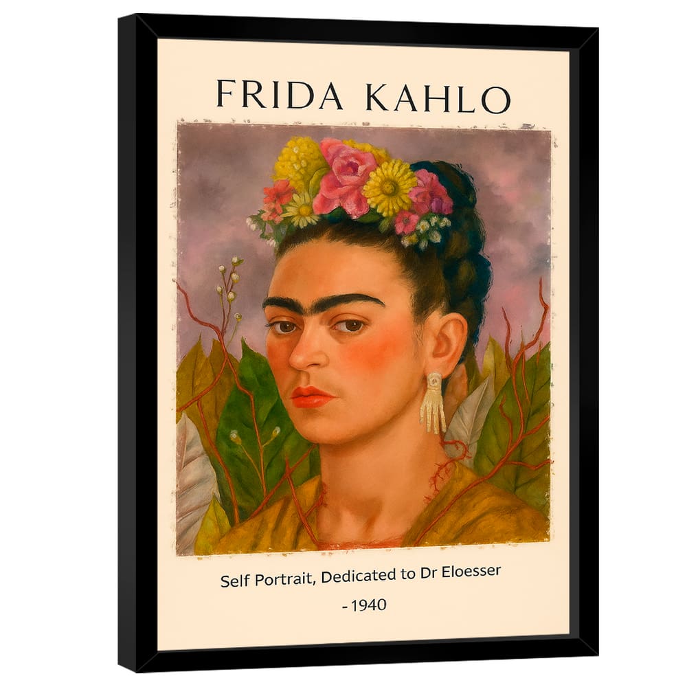 Quadro Decorativo Frida Kahlo  Self Portrait, Dedicated to Dr Eloesser