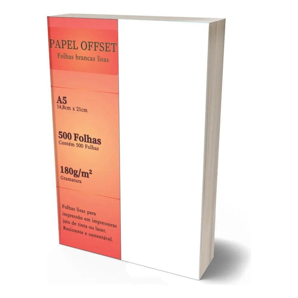 Papel Offset A5 Branco 500 Folhas 180G Bestgraph