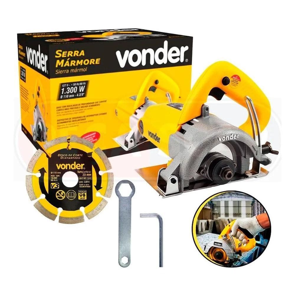 2X Serra Mármore Madeira Concreto Vonder Smv1300S Tipo Makit