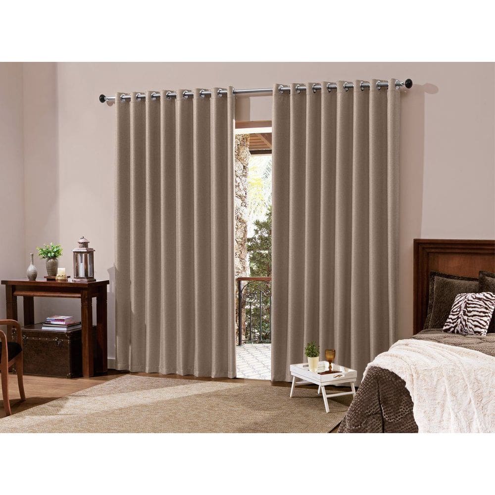 Cortina Blackout Sala Quarto Tecido 3,00 X 2,50 Bege Admirar