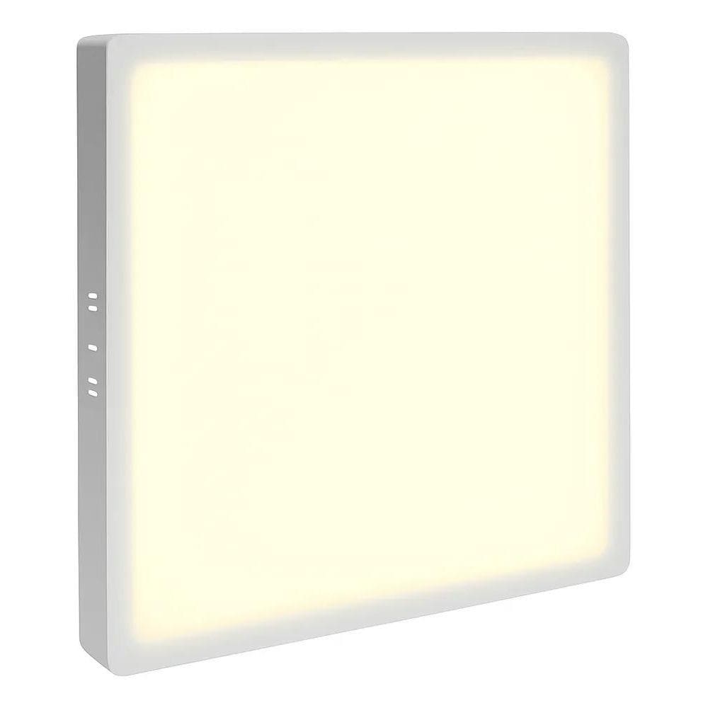 2X Plafon Painel Led 25W Sobrepor Quadrado 3000K Cor Amarelo
