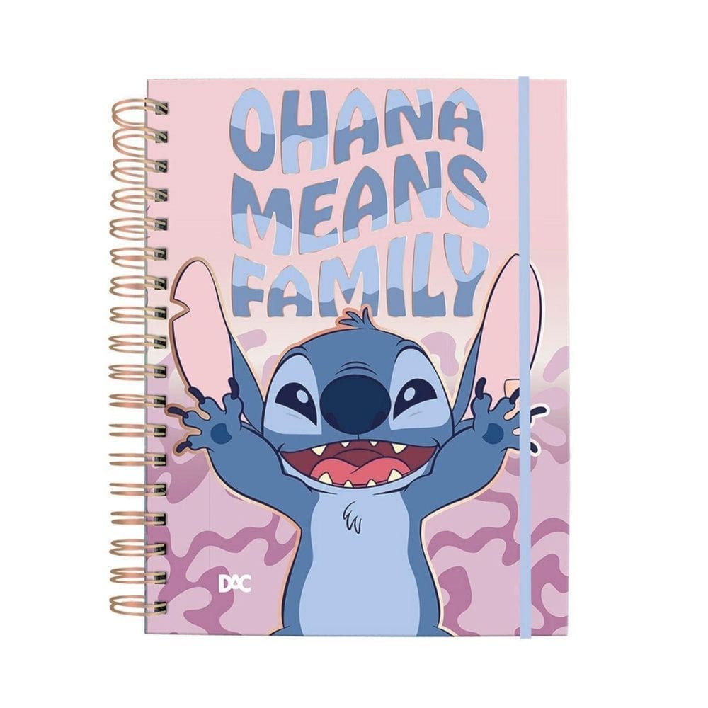 Caderno Smart Universitário Stitch 80 Folhas Reposicionáveis