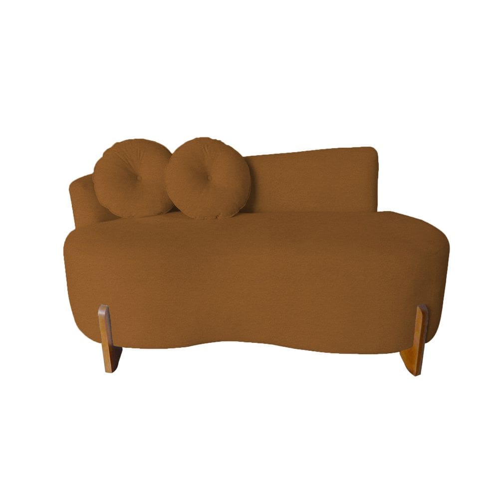 Namoradeira Lounge Bouclé com 2 Almofadas - Estopar