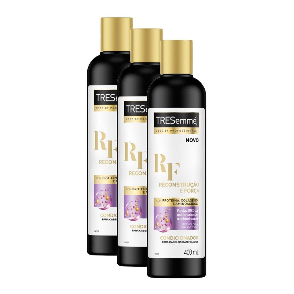 Kit 3 Condicionador TRESemmé Reconstrução e Força 400ml