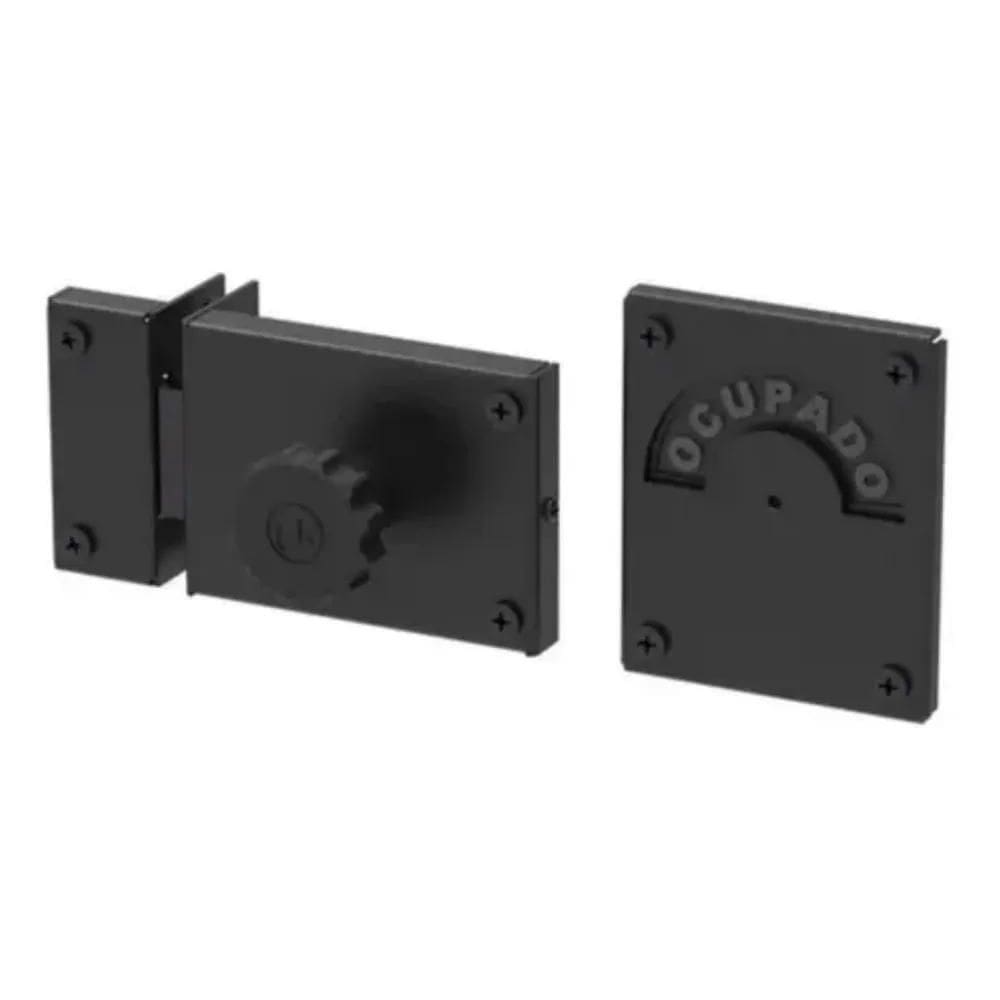 2X Fechadura Livre Ocupado Porta Banheiro Soprano Sobrepor P