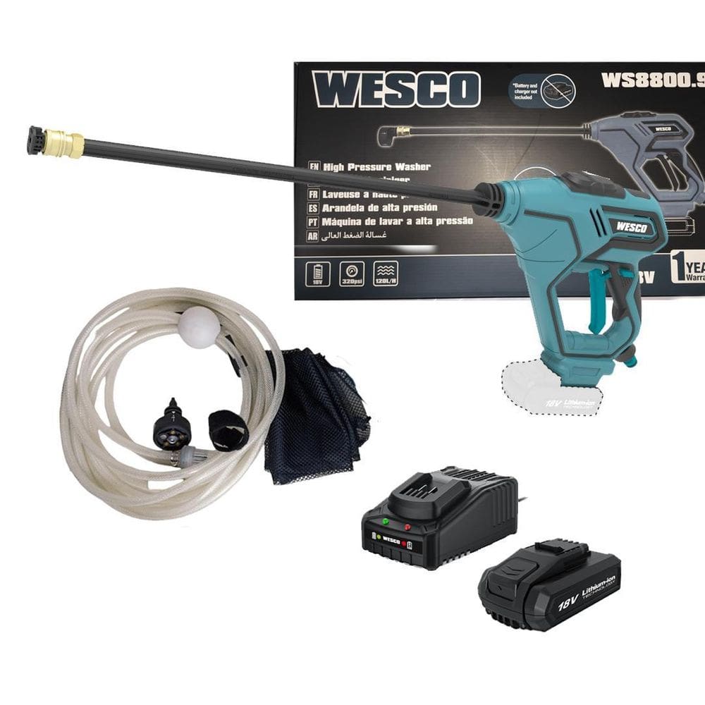 Lavadora De Alta Pressão Wesco 18V Ws8800 + 1Bat 4A + Carreg