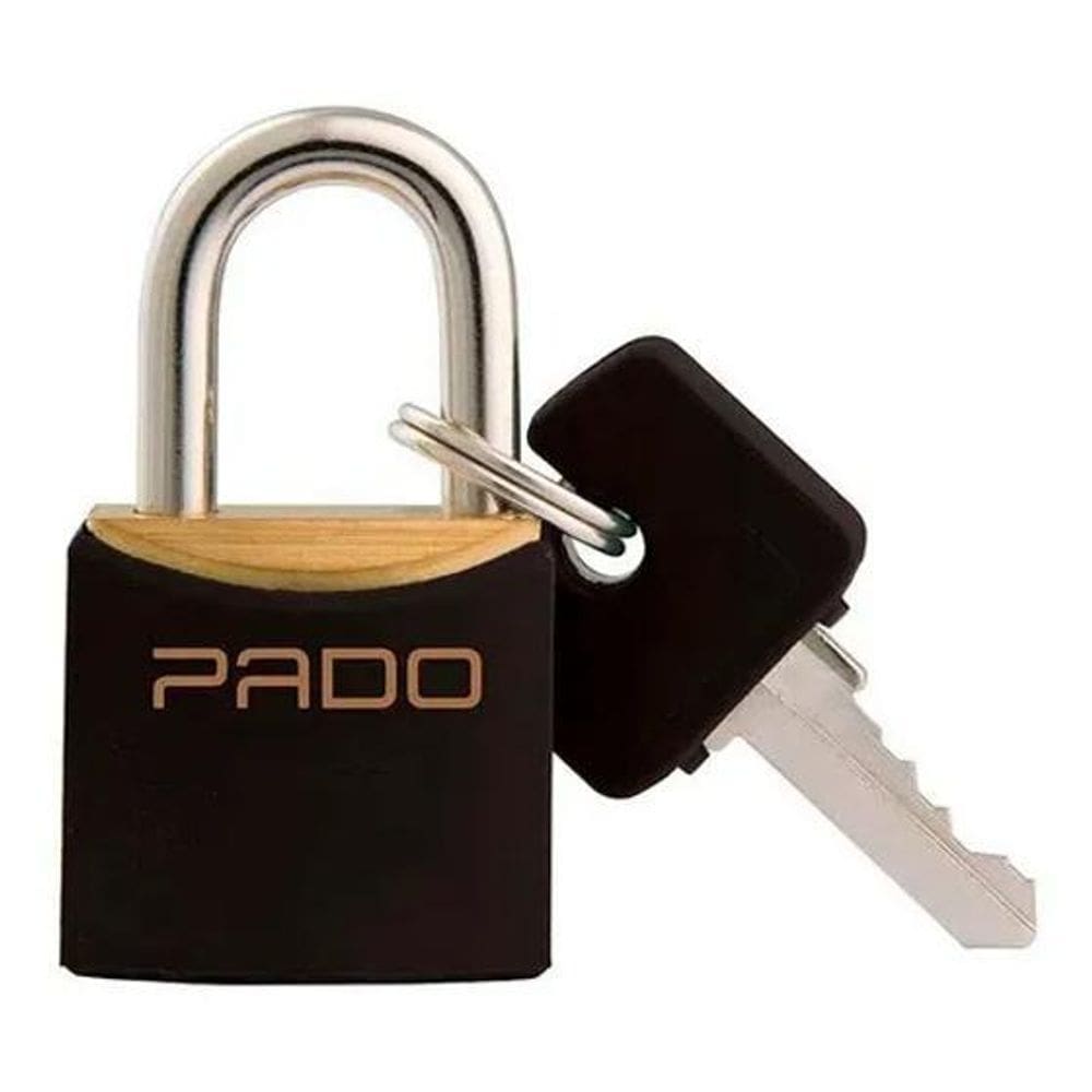 2X Cadeado Pado Trava Segurança Preto 20Mm Latão 2 Chaves