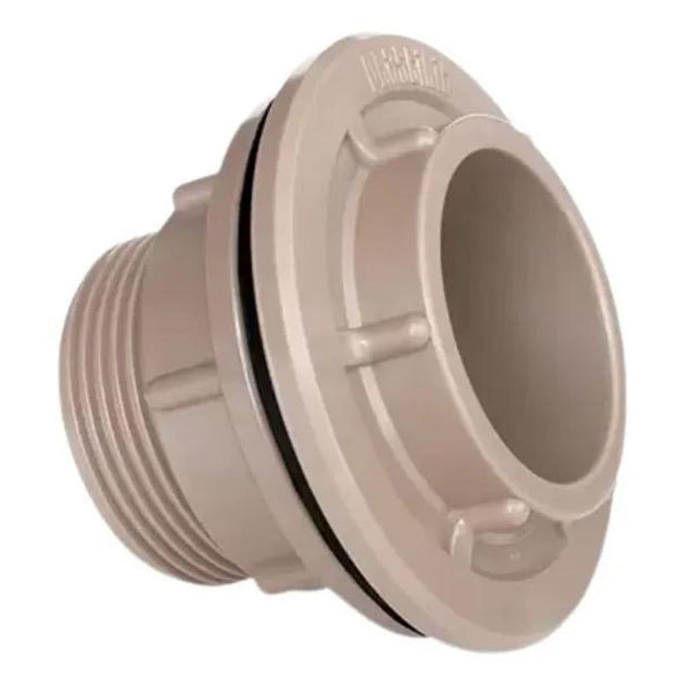2X Adaptador Com Flange Soldavel Marrom 50Mm X 1 1/2