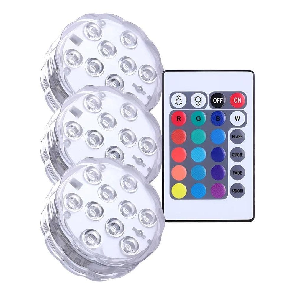 2X 3Un Led Vasos Plantas Tanque Peixes Lago Festa Casamento