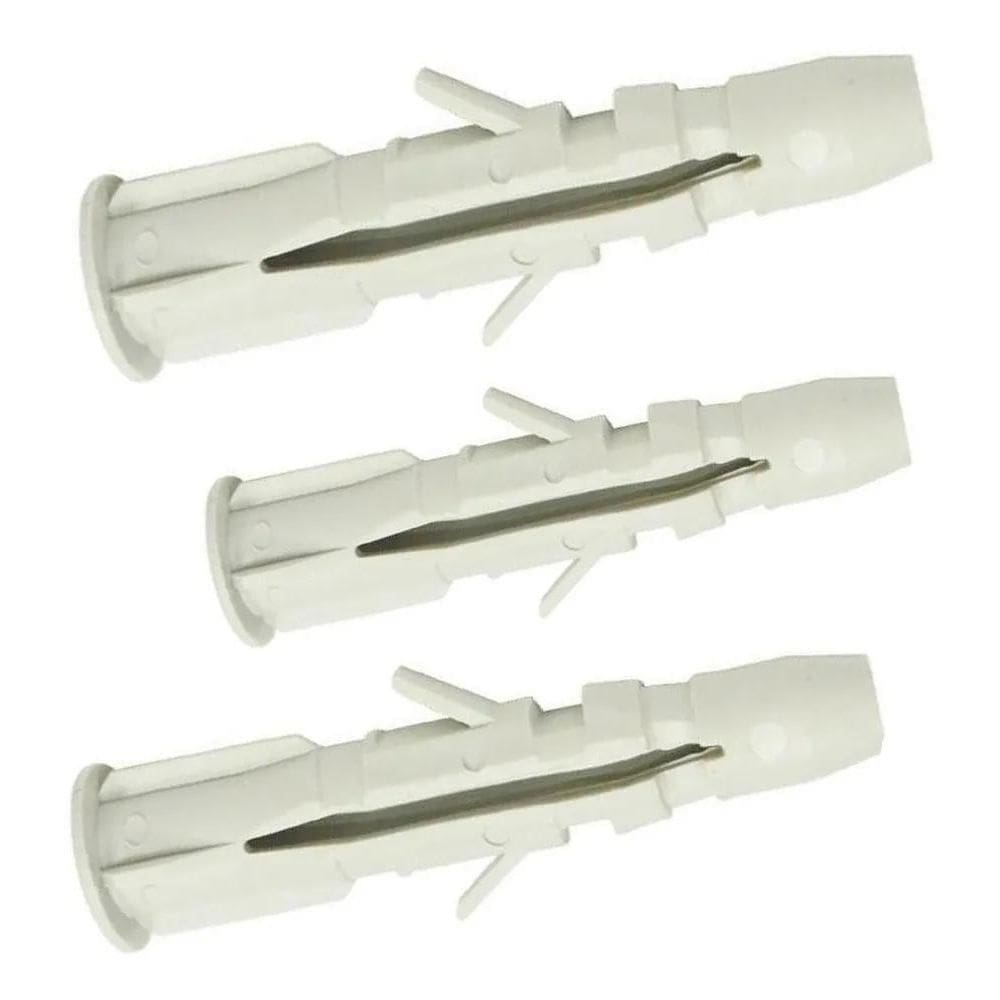 2X 250 Bucha 10Mm Tijolo Bloco Parede Oca Com Aba Sem Parafus