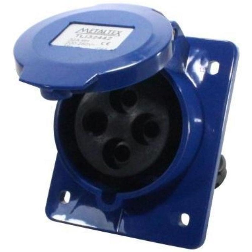 Tomada De Embutir Inclinada 32A 220-250V 3P+E - Metaltex