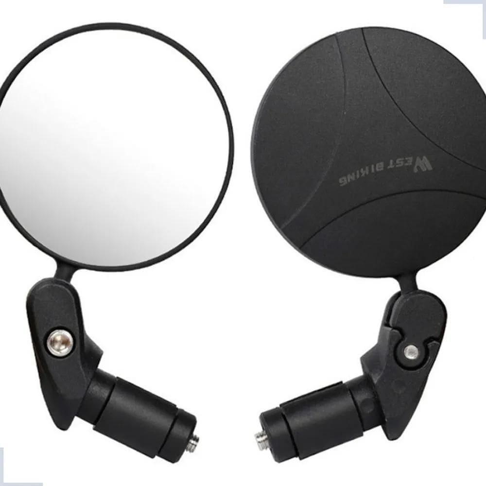 2X Kit 2 Espelho Retrovisor Bike Guidão Giratório 360 Bicicl
