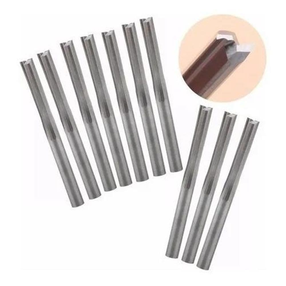 2X Fresa 2 Cortes Retos 3.175X17Mm Perfeito Para Mdf / Acm