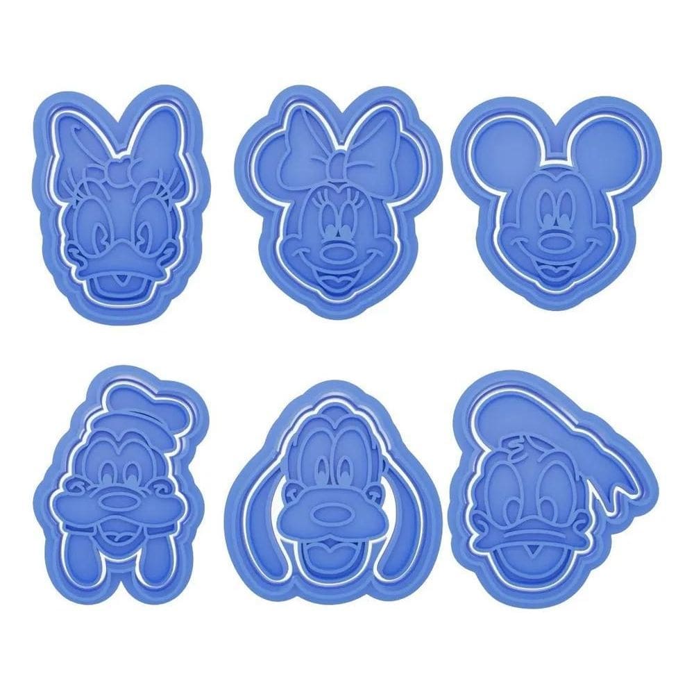2X Kit 6 Cortador Marcador Disney Mickey Minnie Pasta Cookie