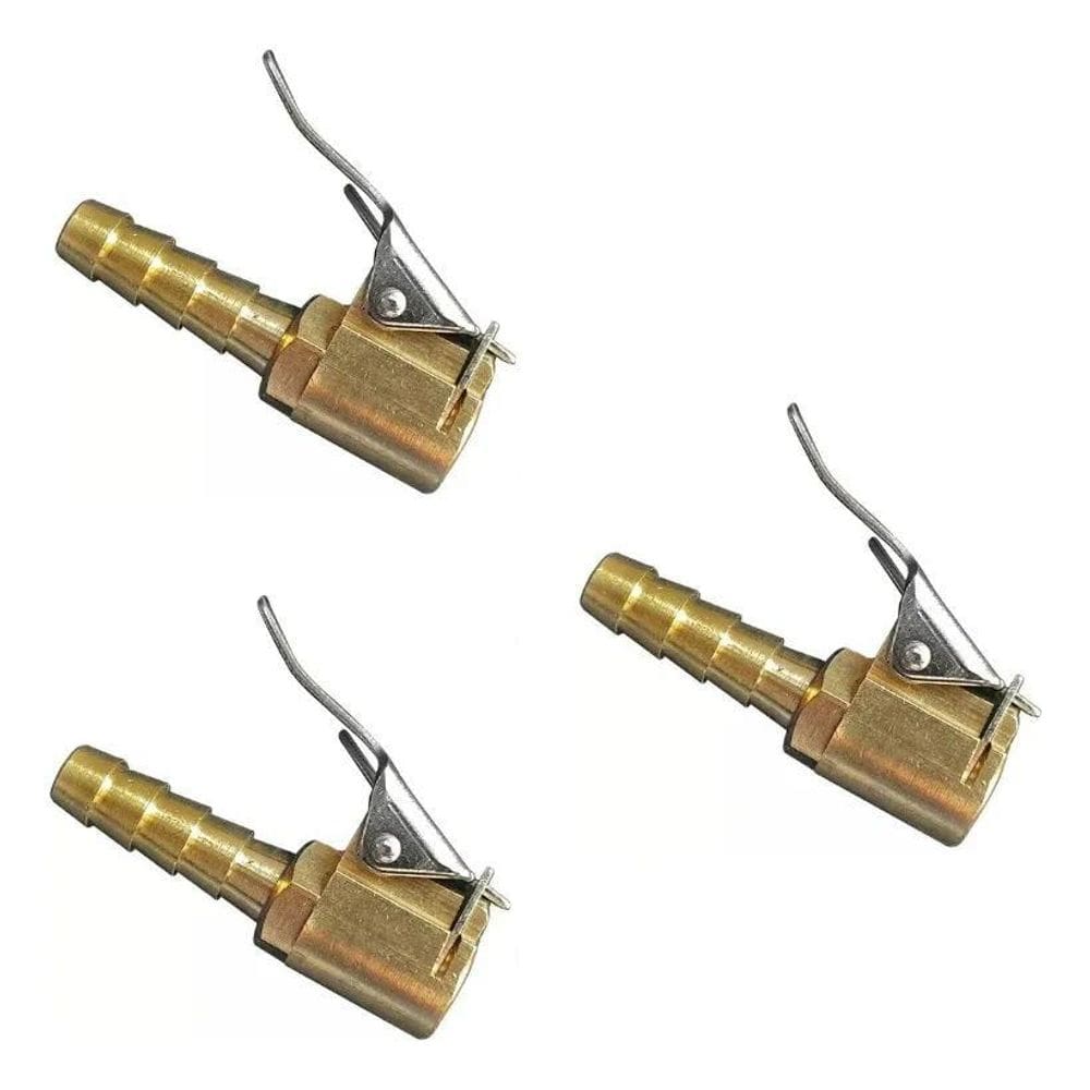 2X Bico Presilha Para Encher Pneus Calibrador Eletrônico 3 P