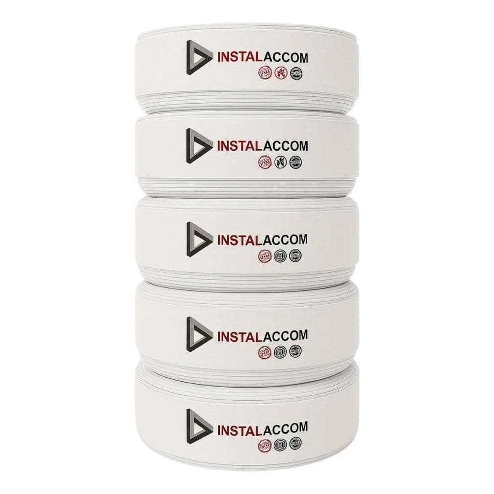2X Fio Branco 2,5Mm Cabo Flexível Rolo Com 100 Metros Elétri