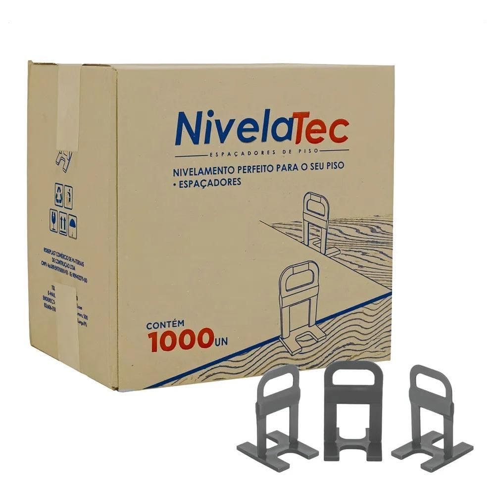 2X 1000 Niveladores 2Mm + 100 Cunhas Slim Clip Para Assentar