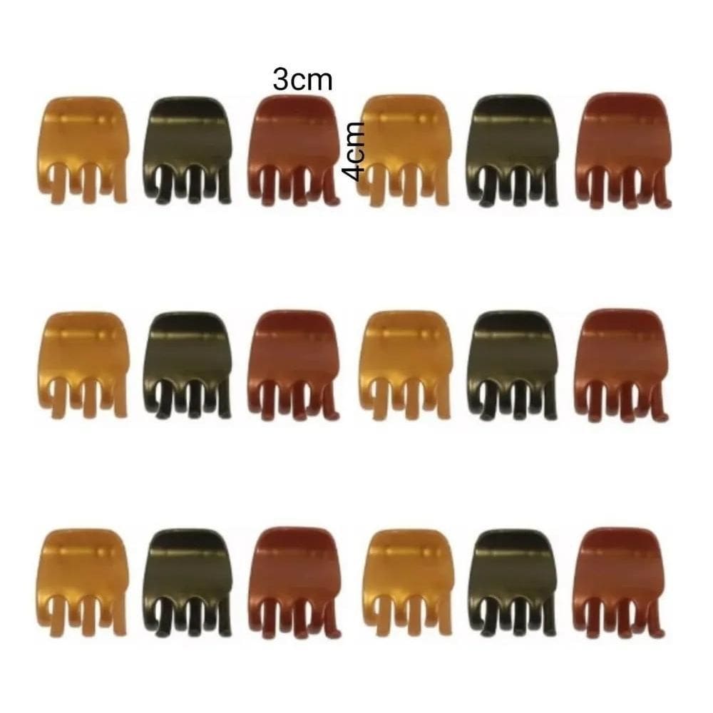 Piranha Grande Para Cabelo - 12 Unidades - 1 Pacote