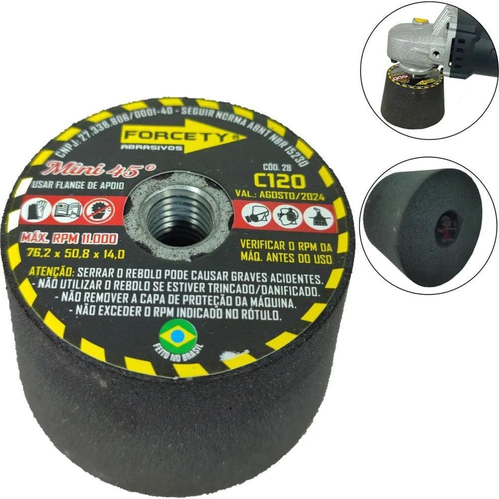 2X Rebolo Para Esmerilhadeira Em Corte De Porcelanato Marmor