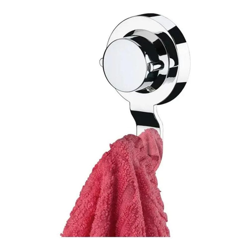 2X Porta Toalha De Rosto Com Ventosa Banheiro Lavabo Cromado