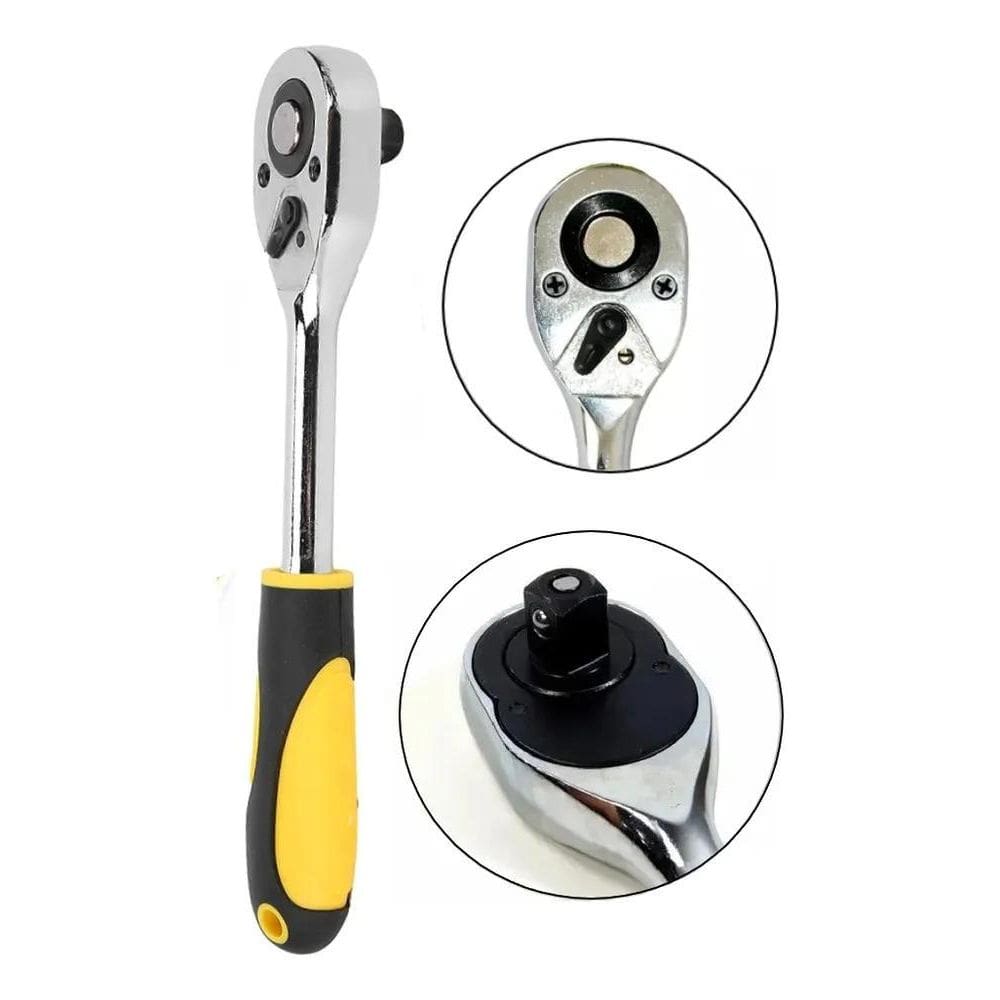 Chave Catraca Mfl Manual Reversivel 1/2 Polegada Cromo Vanad