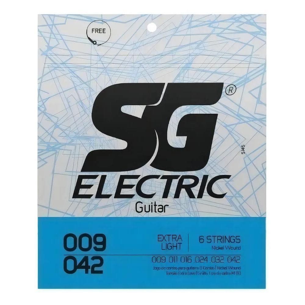 2X Sg Encordoamento P/Guitarra 09 Extra Leve 1 Extra